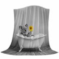 thumbnail image 6 of Funny Koala Blanket Soft Cozy Warm Throw Blanket for Couch, Plush Fuzzy Flannel Fleece Blankets for Sofa, Cute Art Vintage Lovely Animals on Bathtub Bed Blankets Lightweight Gifts for Women, 50"x80", 6 of 9
