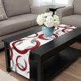 thumbnail image 4 of Red Grey Table Runner 72 Inches Long, Geometric Circle Modern Abstract Simple Art Kitchen Coffee Dining Table Decoration for Home Party Birthday Wedding Home Decor 14x72 Inches, 4 of 8