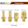 thumbnail image 3 of 0-20 PSI Adjustable High Pressure Propane Regulator Valve Kit, QCC1/Type1 Regulator Valve Kit with 1/8" NPT Male to 1/4" & 3/8" Male Flare Fitting, 1/4" & 5/16" Hose Barb Connector, 3 of 7