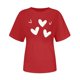thumbnail image 2 of Xuyuer Women's Valentine Shirts Retro Couple Love Heart T-Shirt Casual Lover Gift Blouse Tops Cute Love Heart Shirt Valentine T Shirt Red Short Sleeve Casual Hearts Tops, 2 of 5