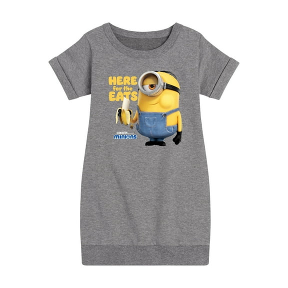 Despicable Me Minions - Only Here For The Eats - Toddler & Youth Girls Fleece Dress