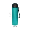 thumbnail image 3 of Cevemin Frosted Sports Water Bottle 750ml, 1-Piece Plastic Water Bottle - Solid Color Frosted Drink Bottle with One-Hand Press Open Lid, Spill-Proof Design for Travel, Workouts, Outdoor Activities, 3 of 6