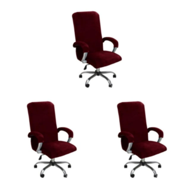 relayinert 1/2/3 3pcs Chair Stand Out Elegant And Functional Chair Covers Wide Application wine red XL 3PCS