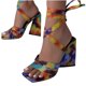 thumbnail image 2 of Zapatos de mujer Color sólido Tie-Dye Sandalias de vendaje de moda de tacón alto para mujer Wmkox8yii  shjk5743, 2 of 9