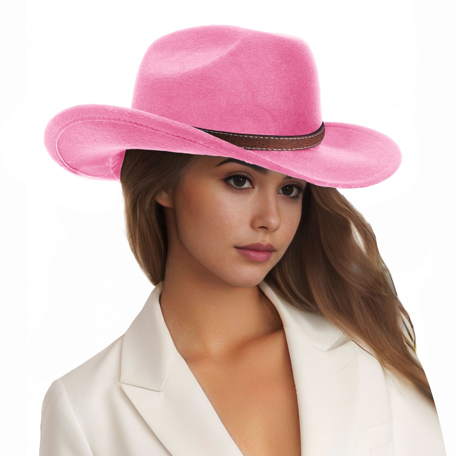 GDREDA Women's Sun Hat Western Cowboy Hat For Women Men Small