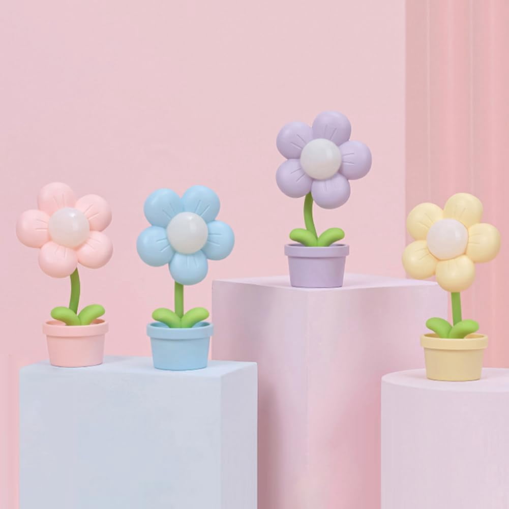 LINLIN Night Light Kids,Mini Cute Flower Night Lights,Creative Bedside Lamp Adjustable Cute Flower Ambient Light Night Lamp,Baby Night Light for Kids Boys Girls Childrens Students Gift