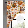 thumbnail image 2 of Orange Pumpkins Fall Swag Valances for Windows, Small Curtains Drapes, Thanksgiving Coffee Rustic Berry Rustic Kitchen Window Curtains Over Sink Window Treatment Valance for Bedroom/Bathroom 56"x36", 2 of 5