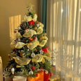 thumbnail image 3 of 26 cm 10 yardas oro plata corona de flores de Navidad malla DIY árbol de Navidad cinta decoración boda regalo de Navidad cinta para envolver, 3 of 4