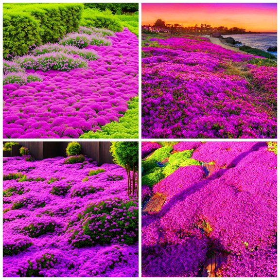 20000  Creeping Thyme Seeds Ground Cover MVR1 Plant Seeds Perennial- Non-GMO Heirloom Flower Creeping Thyme Seeds for Planting