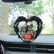 thumbnail image 4 of Romantic Skeleton Lovers Embracing on Black Rose Car Accessories Wreath - Perfect for Valentine's Day, Halloween, and Home Decor, 4 of 4
