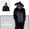 thumbnail image 2 of JUOLOET Unisex Adult Onesie Pajamas Donkey Animal One Piece Snug Fit Sleepwear Homewear（Black Donkey,Large）, 2 of 6
