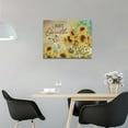 thumbnail image 4 of Farmhouse Sunflower Just Breathe Wall Art Yellow Butterfly Floral Pictures Wall Decor Canvas Prints Framed Painting Artwork for Bathroom Kitchen Bedroom Living Room Office 16"x12", 4 of 6