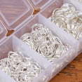 thumbnail image 4 of 1500Pcs 7-grid Accesorios de joyería Forma redonda Anillos abiertos Anillos cercanos DIY Materiales de fabricación de joyas Set para aretes Collares (Plata), 4 of 7