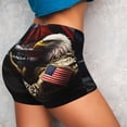 thumbnail image 2 of Sikiie American Bald Eagle Warrior Print Workout Shorts Women Scrunch Butt Gym Shorts Seamless High Waist Tummy Control Yoga Biker Athletic Shorts, 2 of 5