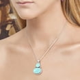 thumbnail image 4 of Natural Aqua Chalcedony Pendant 925 Sterling Silver Handmade Jewelry, 4 of 7