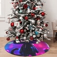 thumbnail image 5 of Picia Neon Toy Cat Reflections Print Christmas Tree Skirt , Christmas Tree Skirt Ornaments for Merry Christmas Holiday Party Decorations Indoor Outdoor-48", 5 of 7