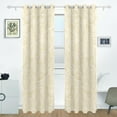 thumbnail image 2 of Coolnut Window Curtain Panels Beige Lisianthus Flowers Grommet Top Room Darkening Thermal Insulated Blackout Window Treatment Drapes 2 Panels W55 x L84 In, 2 of 6