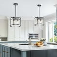 thumbnail image 6 of Dextrus Round Crystal Chandeliers, Modern Black Metal Crystal Pendant Light, Ceiling Light Fixture for Dining Room,Living Room, Kitchen Island, Bar, UL Listed, 6 of 6