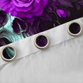 thumbnail image 4 of Manfei Gothic Skull Skeleton Curtains Pack of 2 (42x84 Each), Purple Floral Curtains Blackout, Halloween Living Room Curtains, Luxury Bedroom Decor, 4 of 6
