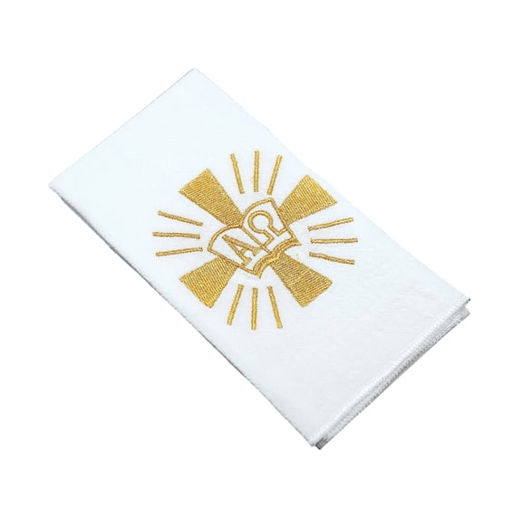 Multipurpose Embroidered Cotton Linen Cloth Colored Cultural Motifs Handkerchief