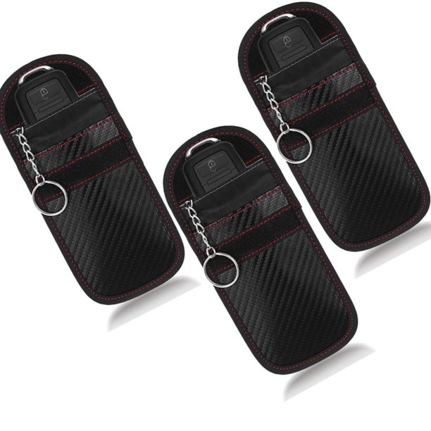 Faraday Pouch for Car Keys, Car Key Signal Blocker, 3 Pack Black