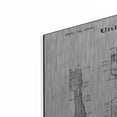 thumbnail image 2 of Luxe Metal Art 'Saddle Blueprint Patent White' Acrylic Glass Wall Art, 24"x36", 2 of 9