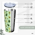 thumbnail image 3 of Avocado Tumbler with Lid and Straw, 20 Oz Stainless Cup Steel Insulated Water Bottle Travel Coffee Mug, 3 of 6