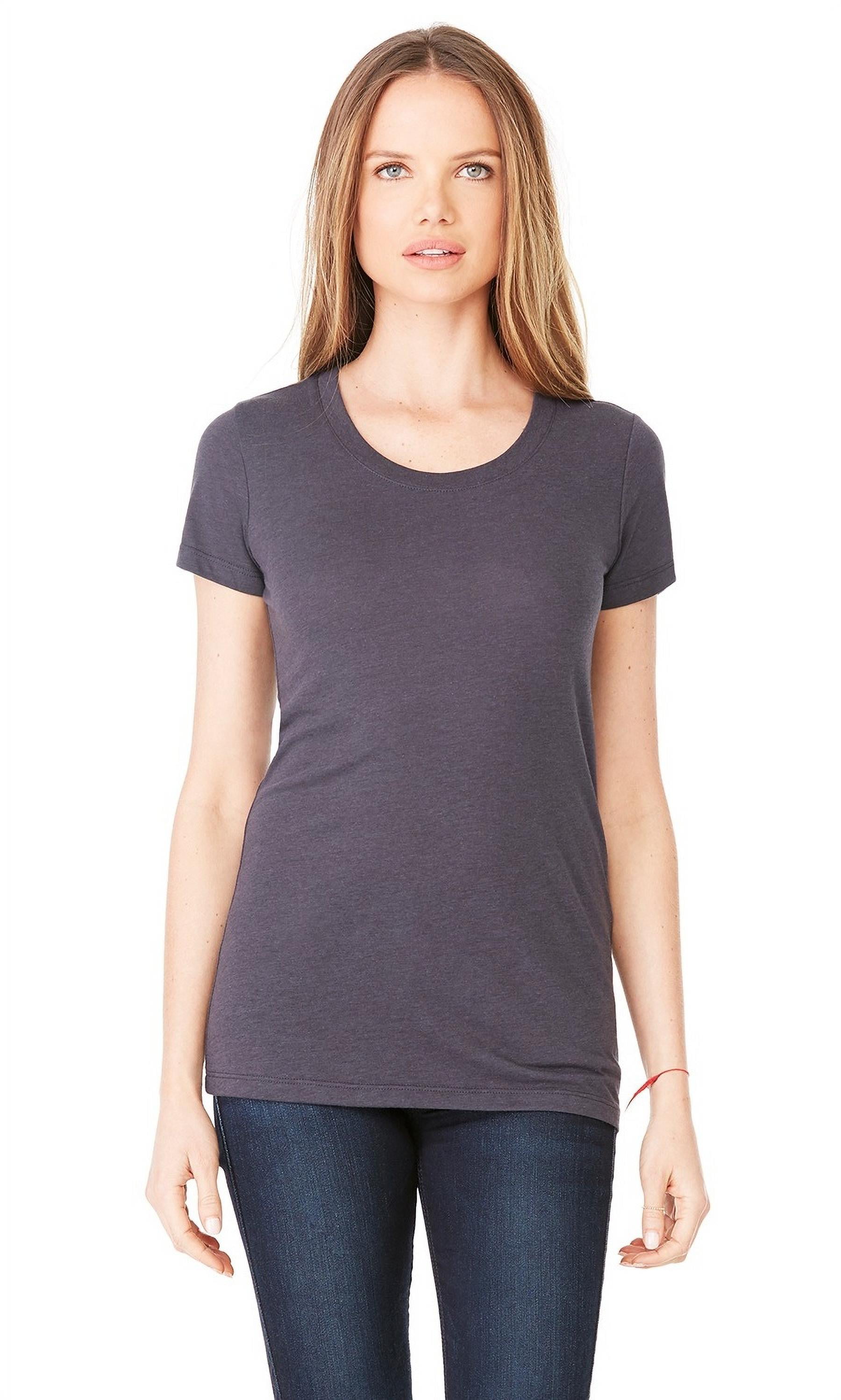 The Bella + Canvas Ladies Triblend Short Sleeve T-Shirt - SLD DK GRY ...