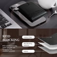 thumbnail image 4 of Cartera GNDR de piel negra con bloqueo RFID para hombre, 4 of 6