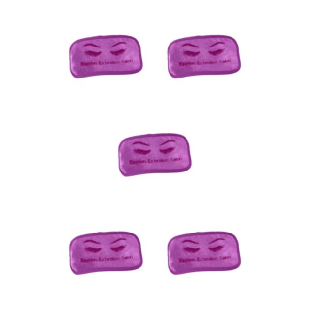Dalazy Durable Extension de Cils Front Pad Microfibre Extension Support Plateau Souple Violet 9 x 19cm 5Set