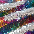 thumbnail image 3 of NAMZI 1.1 Yard x 51.2in Reversible Flip Sequin Fabric, Glitter Sparkly Mermaid Fabric for Sewing & Bridal Decor, Sapphire Blue + Golden, 3 of 5