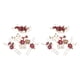 thumbnail image 1 of Sonducket 4 piezas de peinetas de flores para boda, conjunto de tocados de decoración, tocado elegante elegante para niñas, hermoso tocado de Rojo oscuro 2piezas, 1 of 6