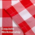 thumbnail image 5 of Hiasan Red and White Buffalo Plaid Kitchen Valance Curtains, - Semi Sheer Rod Pocket Checkerd Cafe Valance for Farmhouse Window, 42" x 18", 1P, 5 of 12