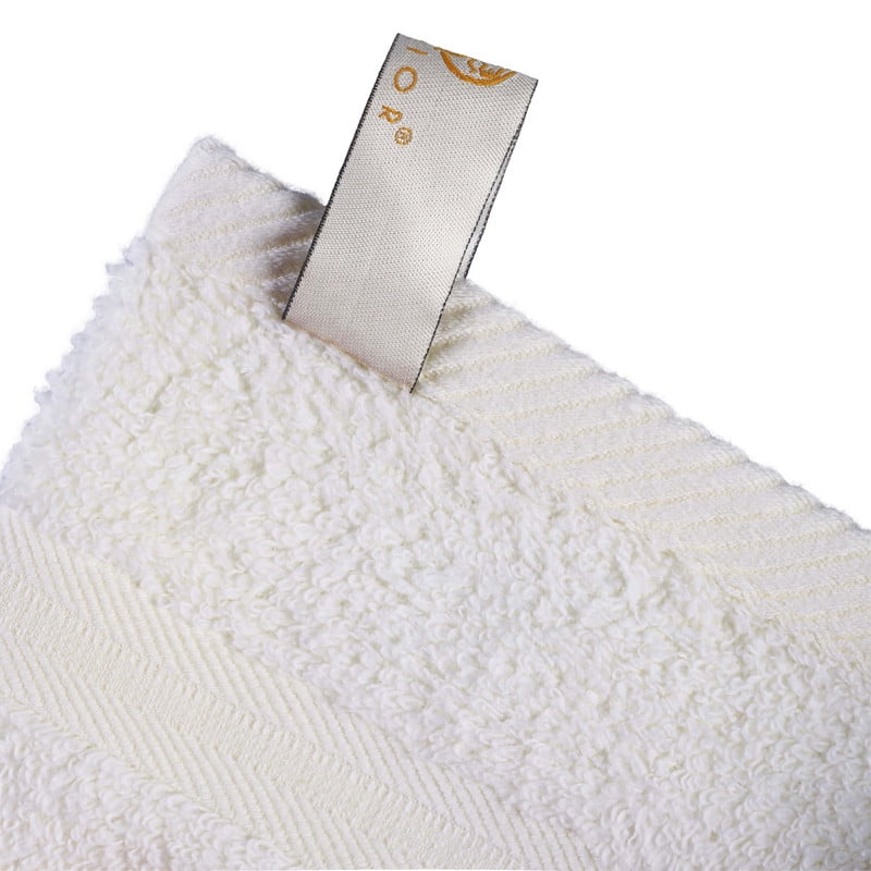Superior Smart Dry 9-Piece Zero Twist Soft Cotton Towel Set, Quick Dry Fade Resistant, Ivory