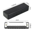 thumbnail image 2 of 4-Piece Key of C Harmonica Set - 10-Hole 10-Tone Beginner Musical Instrument for Kids & Students, with Protective Case, Multicolor, 2 of 6