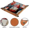 thumbnail image 3 of Jewelry Dish Trinket Tray Home Decor Wedding Gift for Her Small Ring Holder Buoy Painting Nautical Pattern Flag, 16x16cm, 3 of 6