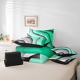 thumbnail image 4 of YST 7-Piece Ombre Bedding Comforter Set, Geometric Stripe Bed in a Bag, Modern Abstract, Queen Size, 4 of 4