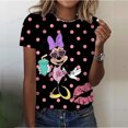 thumbnail image 4 of Camisetas de manga corta de verano, camisetas de gran tamaño para mujer, jersey con estampado de diamantes de Mickey Mouse, ropa de cuello redondo, 4 of 4