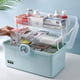 thumbnail image 4 of Botiquín de primeros auxilios portátil Caja de medicamentos de gran capacidad Contenedores de almacenamiento de medicamentos Clasificación de múltiples capas Caja de medicamentos para el hogar, 4 of 5