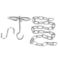 thumbnail image 3 of Juego de soporte para olla colgante de parrilla de acero inoxidable, trípode portátil para exteriores, herramienta para picnic, 3 of 14