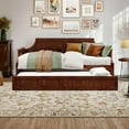 thumbnail image 3 of AFI Cambridge Twin Wood Daybed with Twin Size Trundle, Walnut, 3 of 15