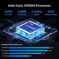 thumbnail image 3 of Thdeukoty Mini PC, Desktop Computer Core i9-12900H, 14 Cores Upto 5.0GHz, Win 11 Pro(TPM 2.0), 16G DDR5 RAM 1T SSD, HDMI/DP/USB4.0/WiFi6E/BT5.3, VESA, 3 of 9