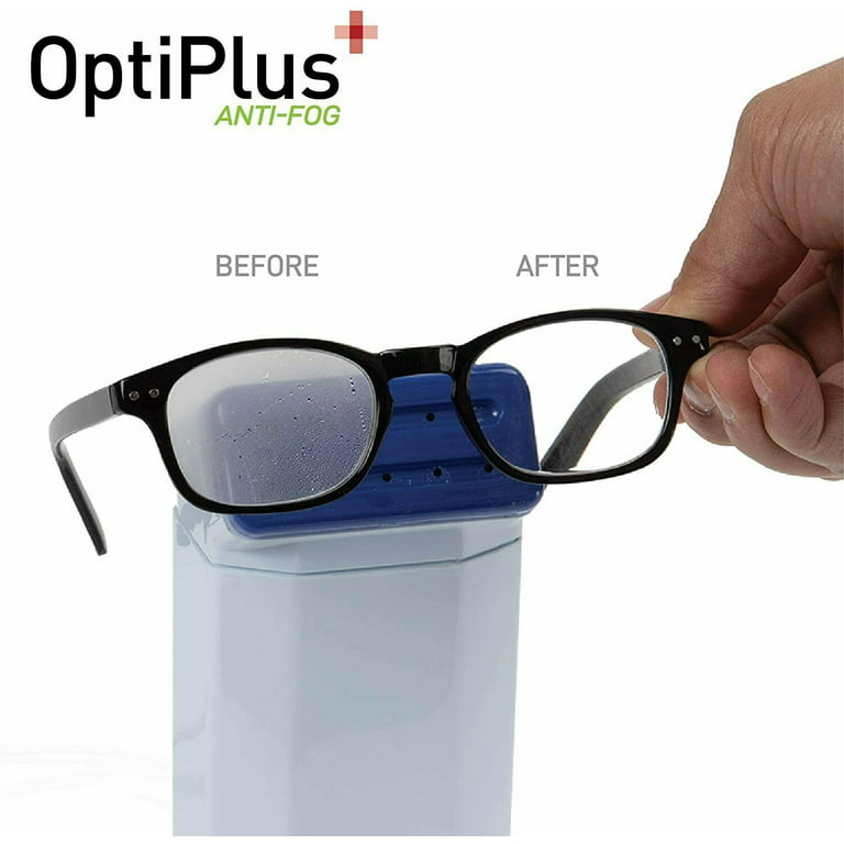 OptiPlus Anti Fog Pre-Moistened Cleaning Wipes for Glasses, Screens, Lenses  - Quick-Dry, Scratch-Free, 100 Count
