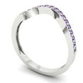 thumbnail image 2 of 0.16 ct Brilliant Round Cut Simulated Alexandrite 14k White Gold Stackable Band SZ 8, 2 of 6