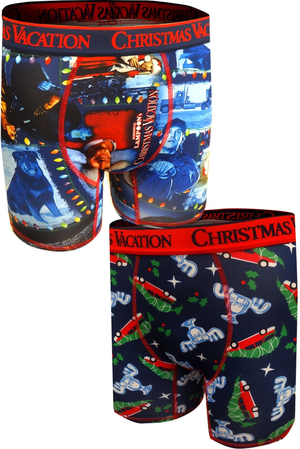 BRIEFLY STATED - Briefly Stated Mens 2 Pack Christmas Vacation Griswold Holiday Boxer Briefs