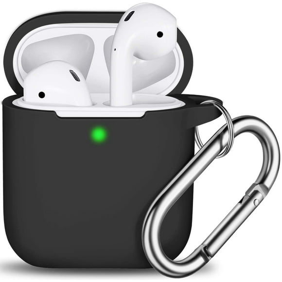 Étui pour AirPods avec Porte-Clés, Housse de Protection Complète en Silicone pour Accessoires AirPods pour Femme Fille avec Étui de Recharge Sans Fil Apple AirPods, Voyant avant Visible