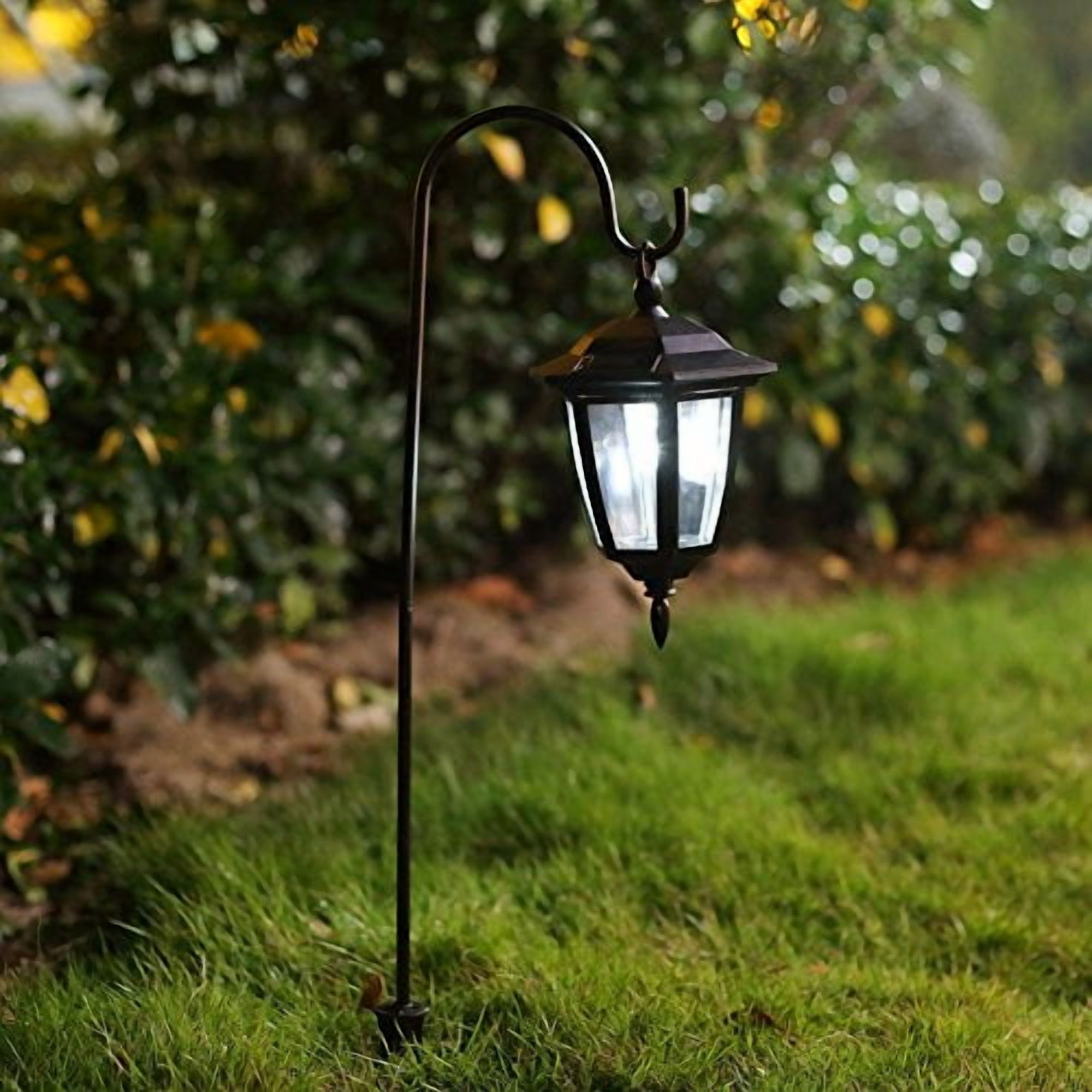 Maggift Upgrade Hanging Solar Lights 37.8 Inch Dual Use Shepherd Hook Lights With 2 Shepherd Hooks Outdoor Solar Coach Lights, 2 Pack