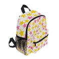 thumbnail image 2 of FORMRS School Backpack with Front Zippered Pocket 12" Student Travel Daypack, White Stars Pattern, 2 of 6