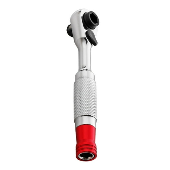 Double Ended Ratchets Wrench Tool Ergonomic Nonslip Handle 1/4" Drive Ratchets HandleFor Home Workshop Use