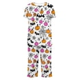 thumbnail image 4 of Enjoytime Lounge Sets for Women Halloween Print Short Sleeve Tops Capri Pants Pajama Set Plus Size Soft Matching Sleepwear, 4 of 6